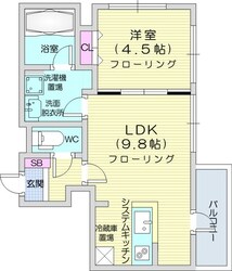 グリュックス・クレー麻生の物件間取画像